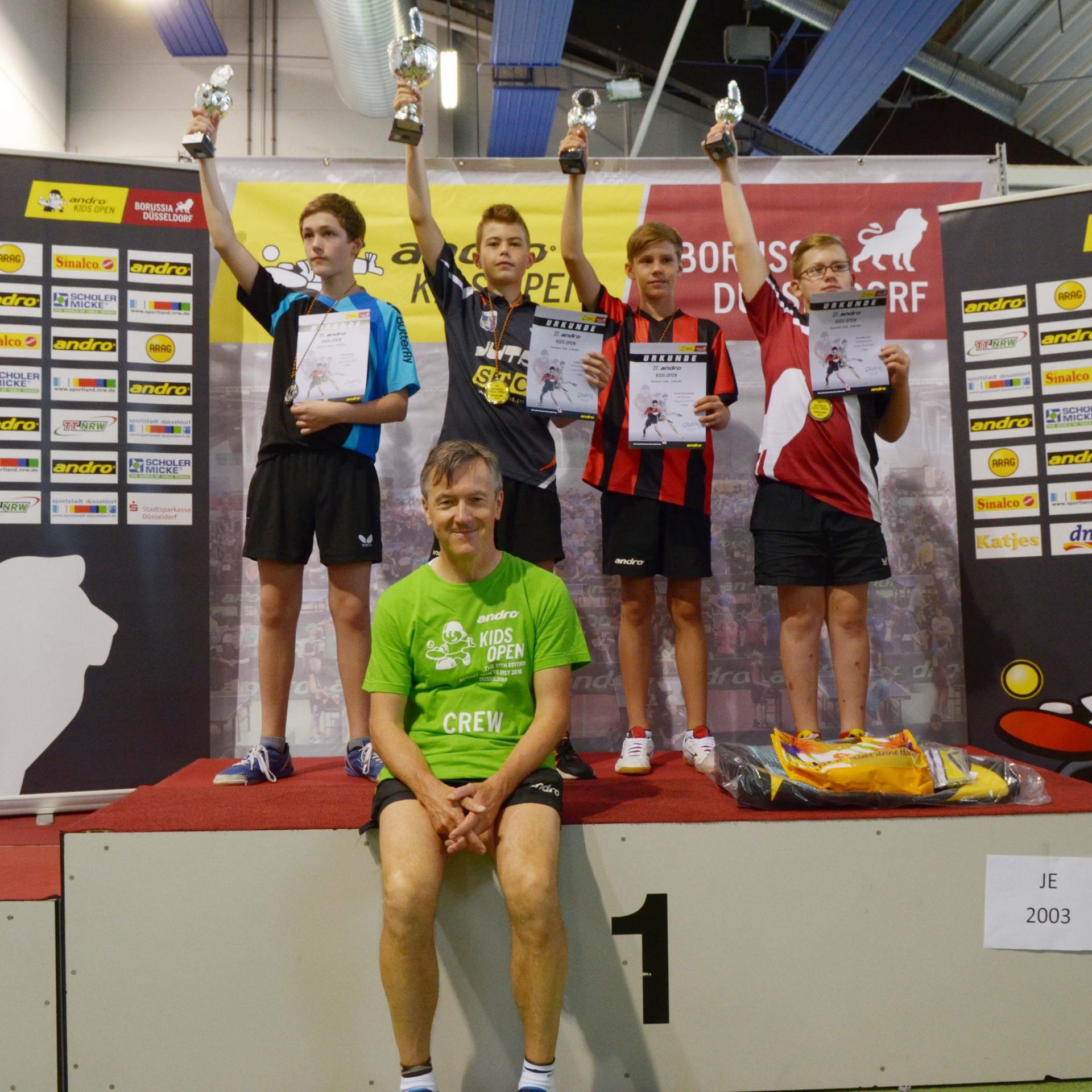 Siegerehrung andro Kids Open 2016 JE 03