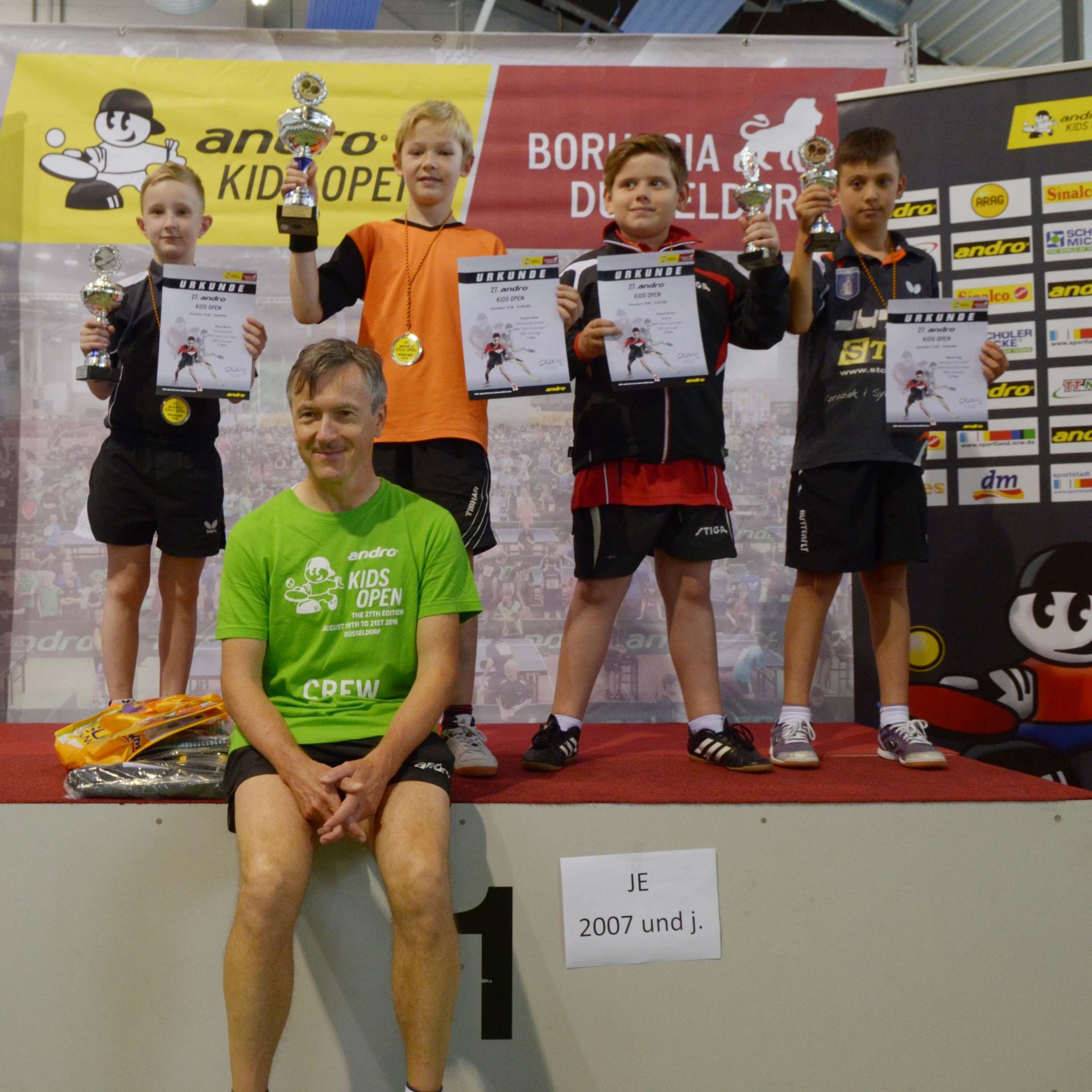 Siegerehrung andro Kids Open 2016 JE 07